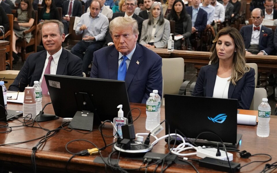 Ms Habba's laptop caught the eye of observers CREDIT GETTY IMAGES