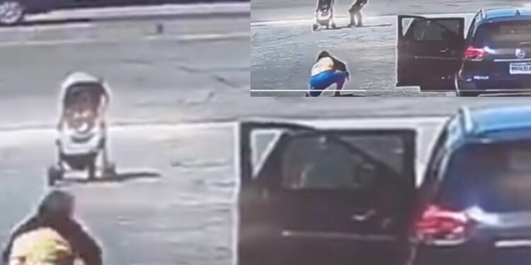 Watch Viral: Woman saves child from accident, Too close for comfort