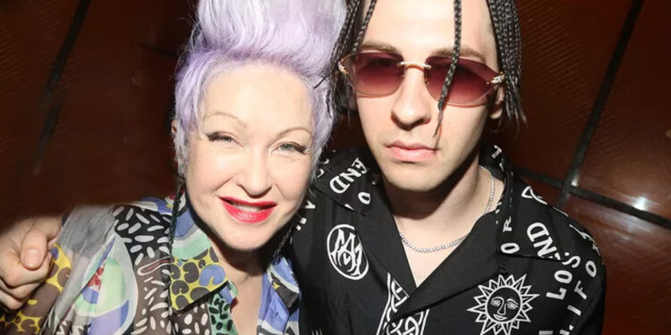 yndi Lauper and son Declyn Lauper. PHOTO: BRUCE GLIKAS/GETTY